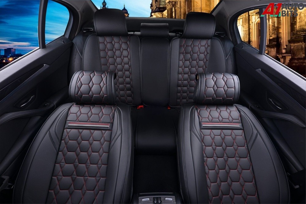 Luxury PU Leather Full Set Seat Covers Padded For Jaguar XF XJ E-Pace F-Pace