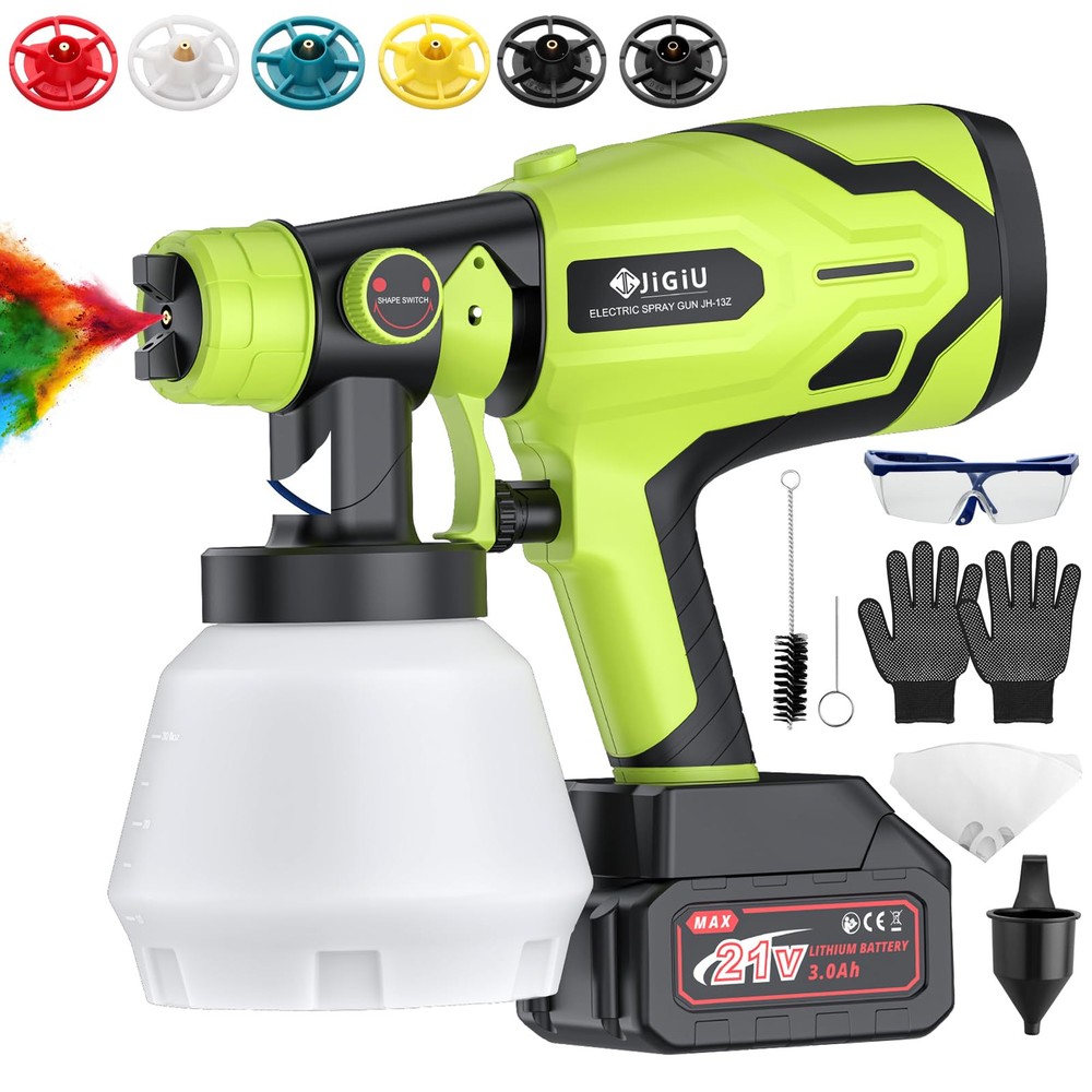 Cordless HVLP Electric Paint Spray Gun for Fences and More