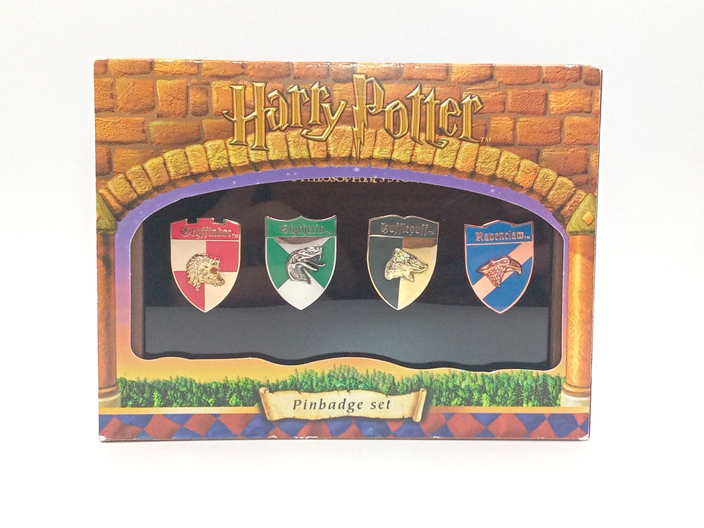 Harry Potter pin badge Dormitory Symbol Philosopher's Stone Wooden frame Japan