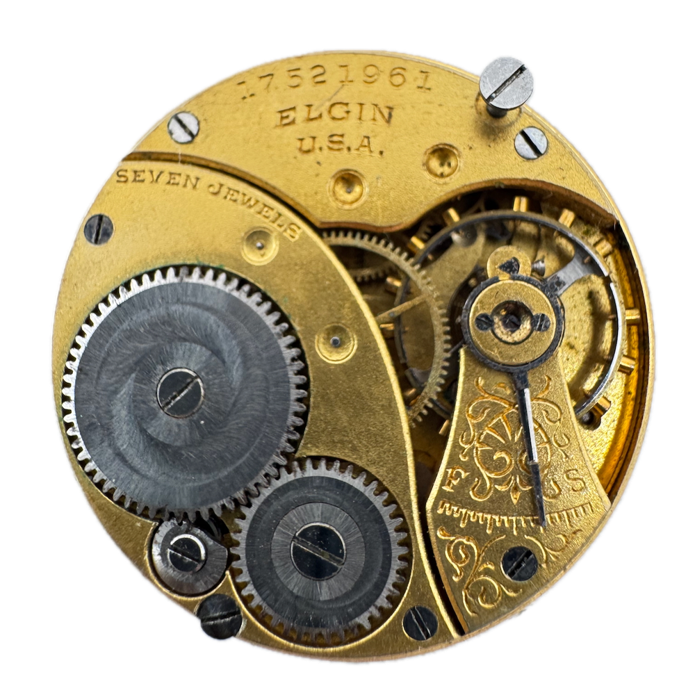 Antique 1914 Elgin 7 Jewel Mechanical Pocket Watch Movement 409 USA