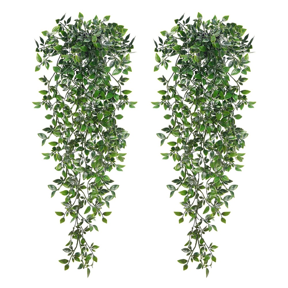 2 Pack Fake Hanging Plants Artificial Hanging Faux Home Living Room Indoor Decor