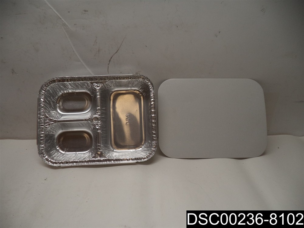250 Dented 3-Compartment Food Trays with Lids 210-35-L250 Bulk Lot
