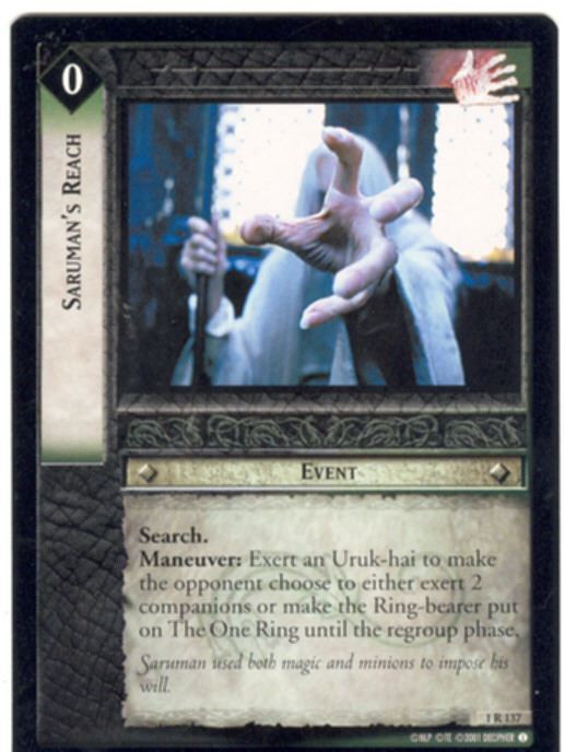 Lord Of The Rings CCG FotR Card 1.R137 Sarumans Reach