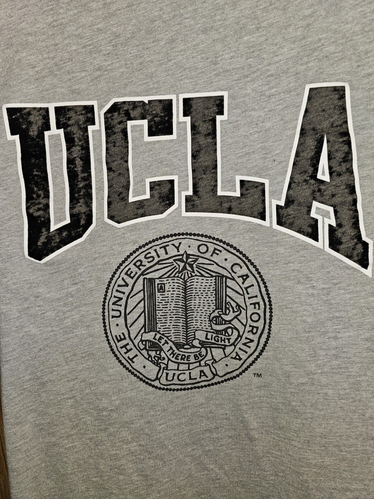 H&M X UCLA Collaboration Medium Mens Gray Graphic Logo Tshirt NCAA
