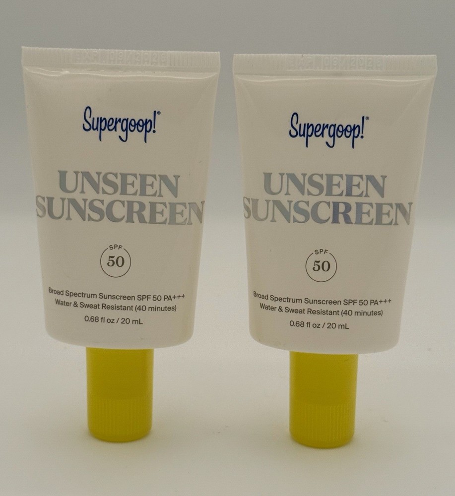 Supergoop Unseen Sunscreen SPF 50 0.68oz Exp 09/2026 Sealed 2 Pack NB