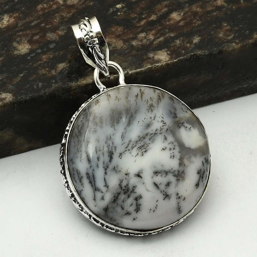 Dendrite Opal Gemstone Ethnic Handmade Pendant Jewelry Gift Foe Her  AP-11009