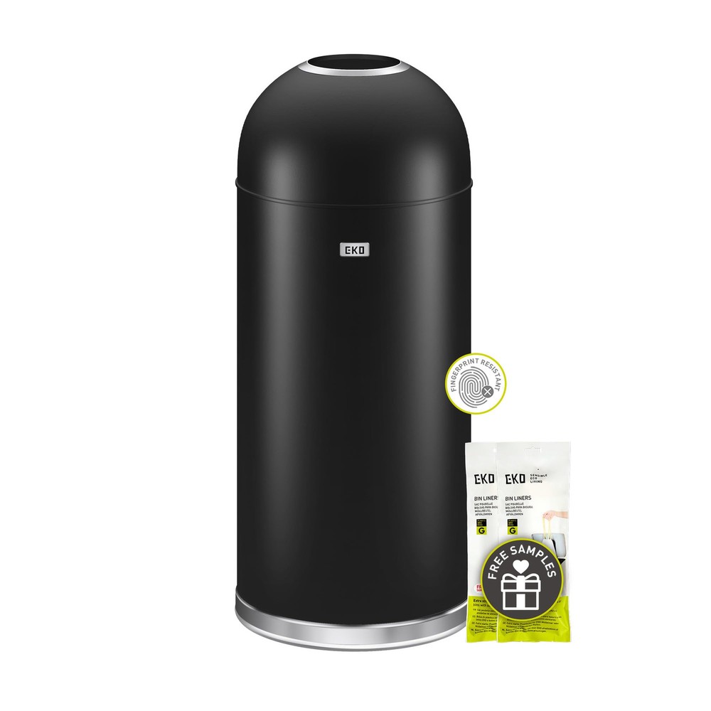 Eternal 56L/15 Gallon Large Capacity Tall Commercial Trash Can, Round Open To...
