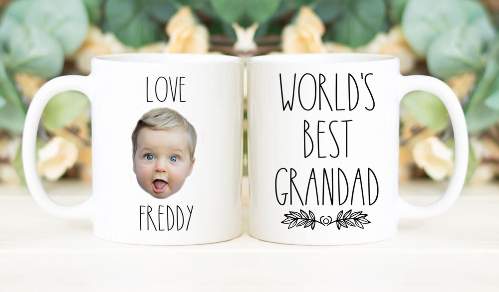 World's Best Grandad Coffee Mug Father's Day Gift Personalized With Photo Of