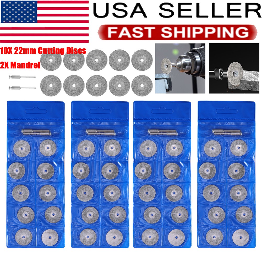 10-Pack Diamond Cutting Wheels for Dremel Rotary Tools – Metal Cut-Off Discs