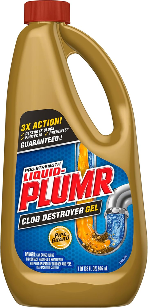 Liquid-Plumr Pro-Strength Clog Destroyer Gel with Pipeguard, Liquid Drain Cleane