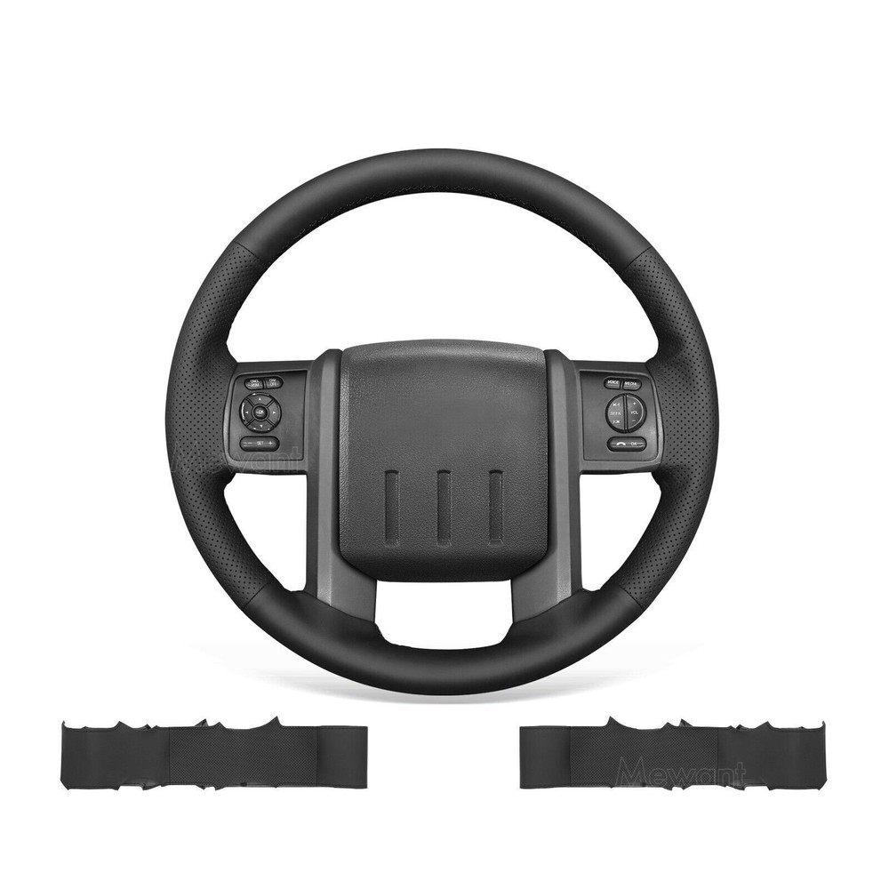 Hand sewn Artificial Leather Steering Wheel Cover for Ford F-250 F350 Expedition