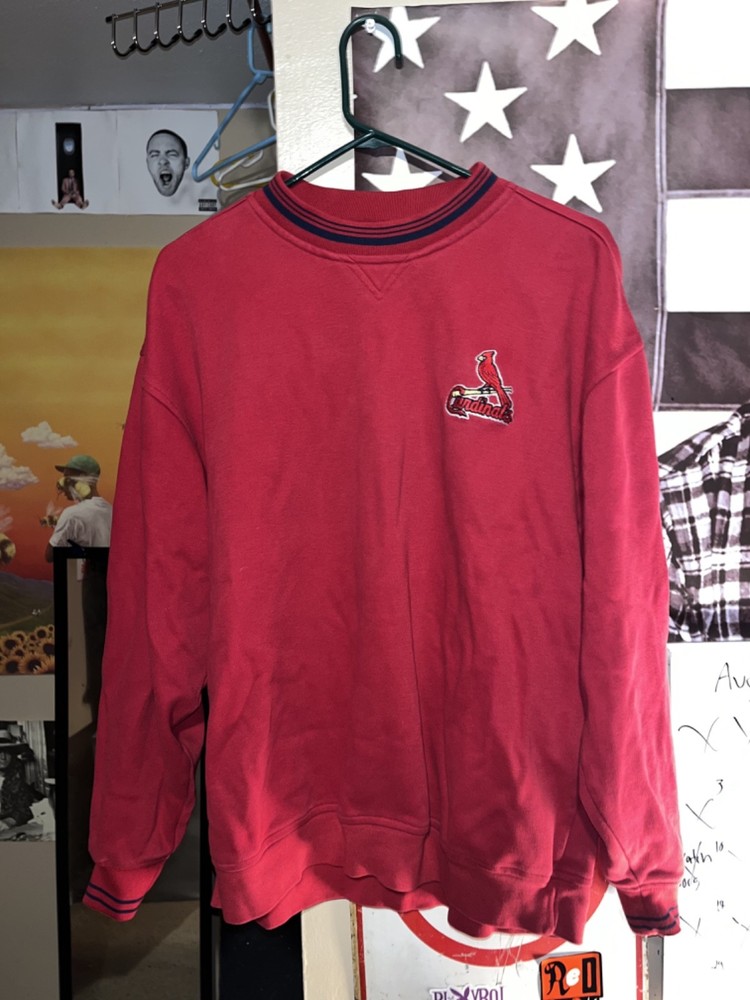 vintage st louis cardinals gear red heavy crewneck sweatshirt MLB size large