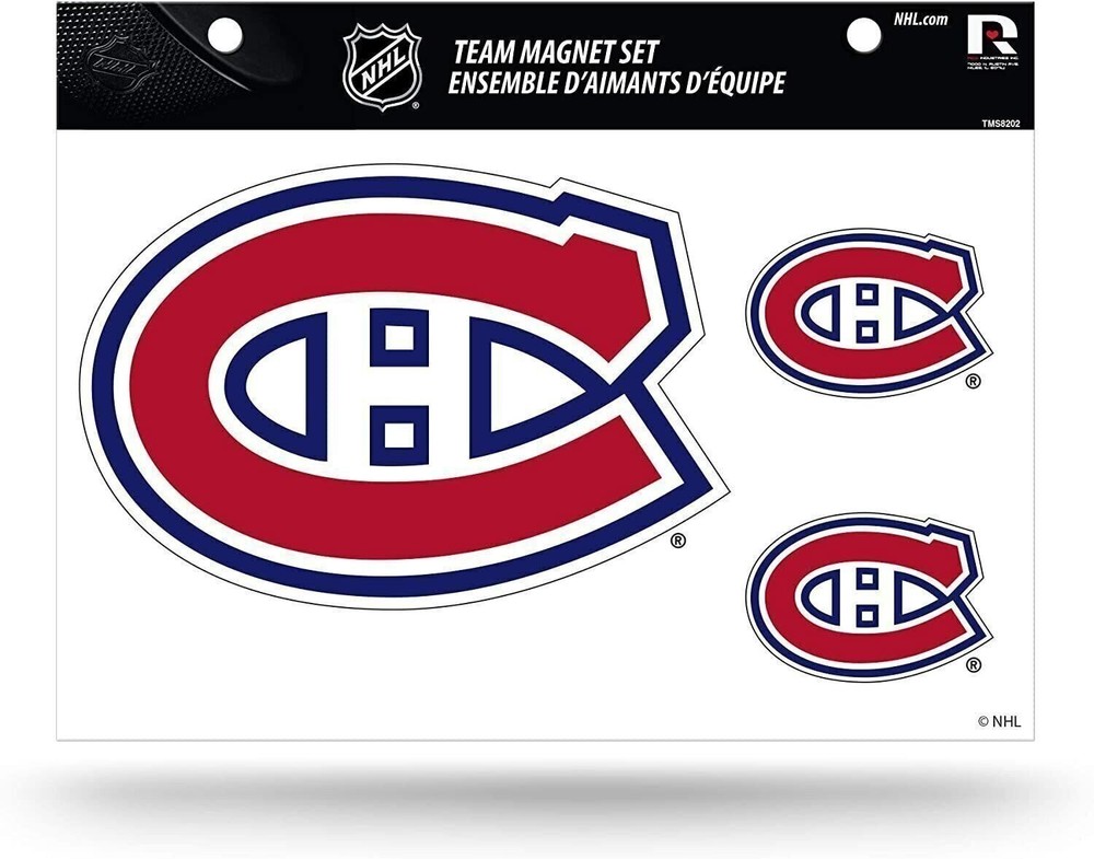 Montreal Canadiens Multi Magnet Set 8.5x11 Inch Sheet Die Cut Auto Home