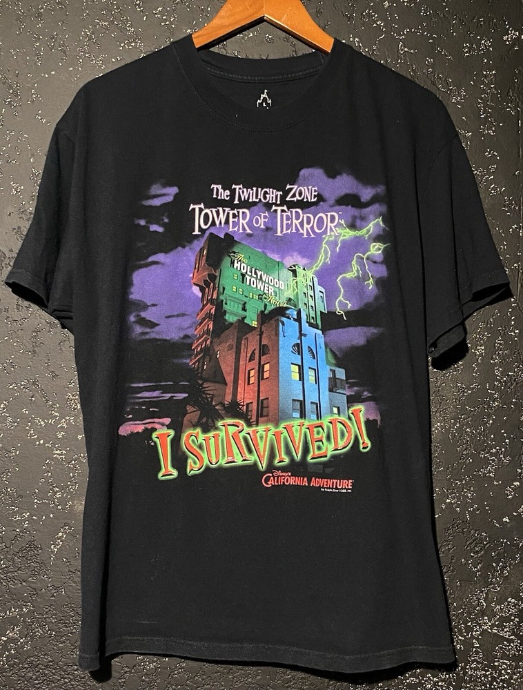 Vintage Disney The Twilight Zone Tower Of Terror Rare T Shirt Large