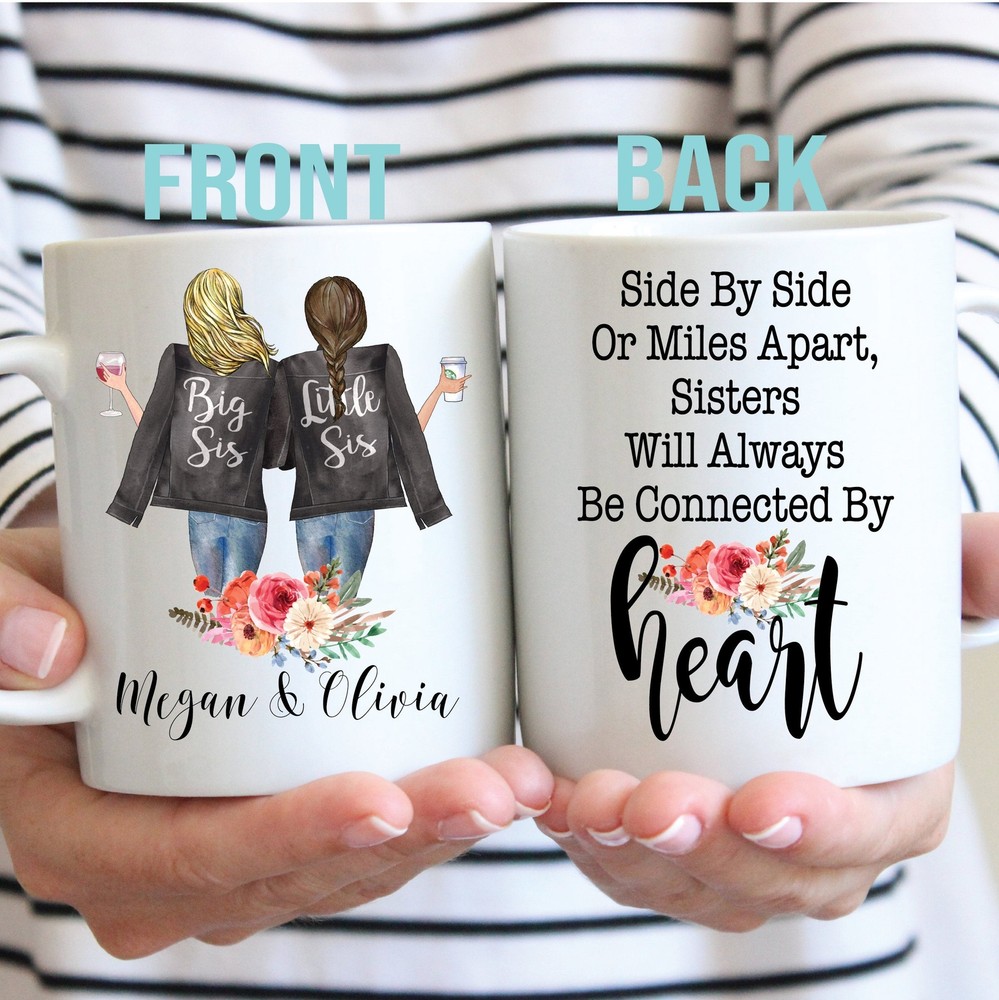 Long Distance Gift For Sister Personalized Sister Mug Moving Away Gift For