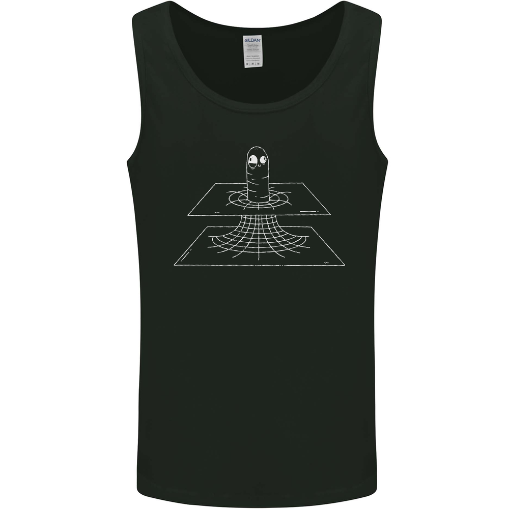 Wormhole Funny Space Worm SCI-FI Cosmos Mens Vest Tank Top