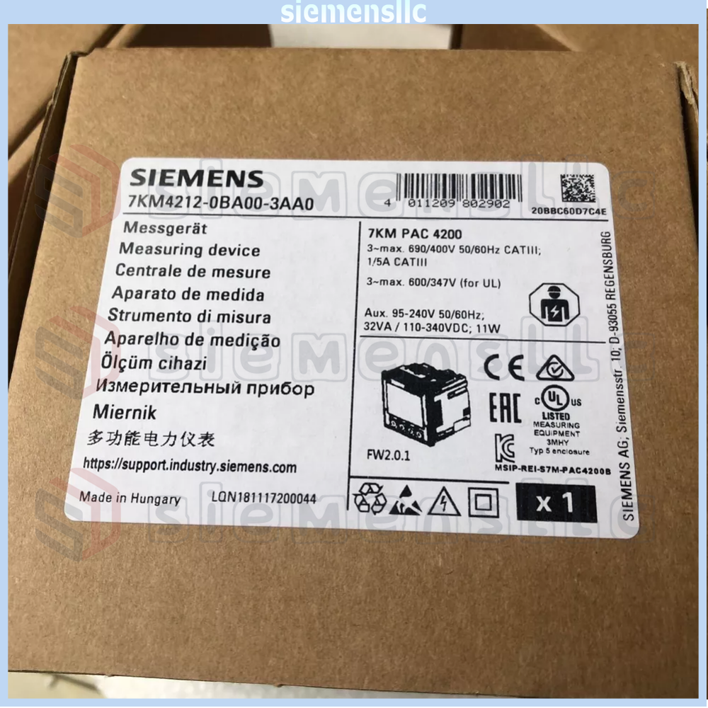 7KM4212-0BA00-3AA0 Siemens Functional Instrument Expedited Shipping UPS Express