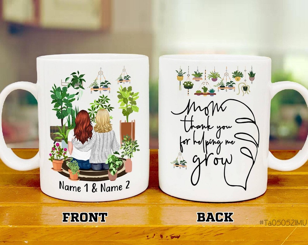 Mother S Day Gift For Mom Mother Grandma Custom Plant Mom Mug Personalised Gift