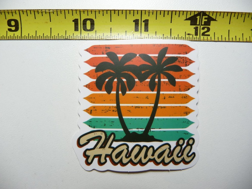 HAWAII TWIN PALM TREES DECAL STICKER SCRAPBOOKING WALL CUTE VACATION