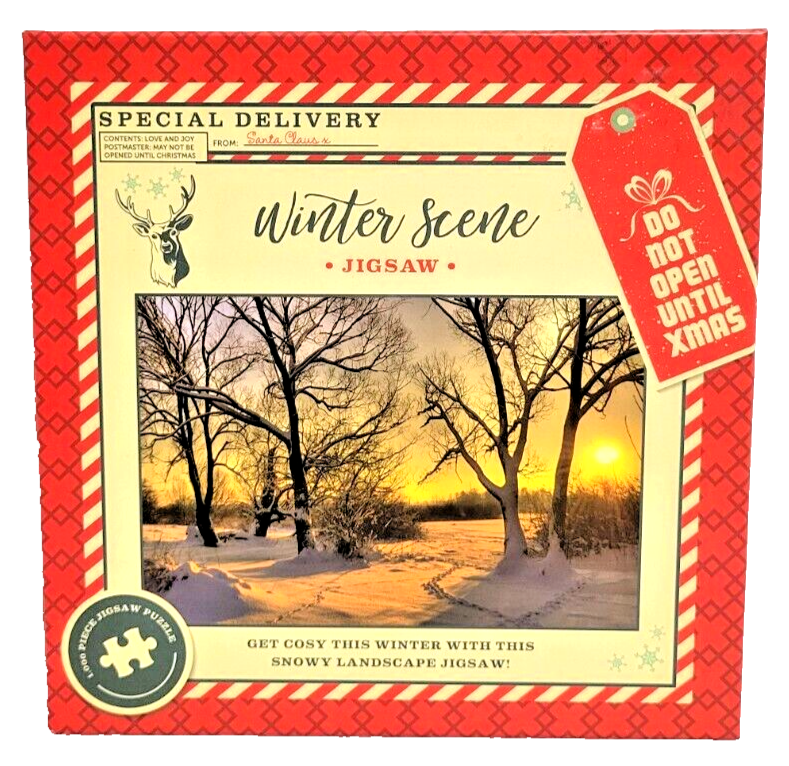Special Delivery Winter Scene 1000 pc Jigsaw Puzzle Snowy Landscape 28.75