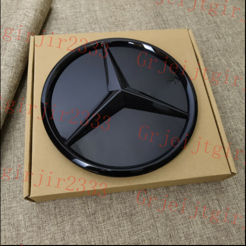 3D Mirror Convex Star Badge grille sign Black For A/B/C/E/R/CLA/CLS/GL/ML/GLK