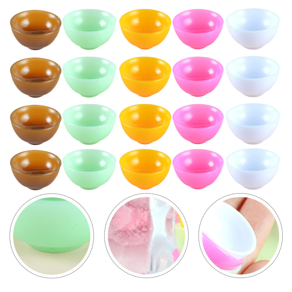 20-Piece Miniature Cutlery Bowl Set for Dollhouse Accessories and Playtime