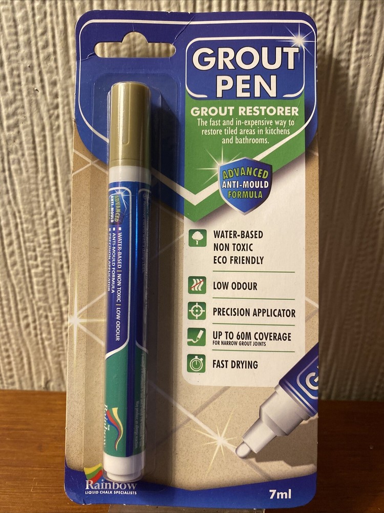 Grout Pen Tile Restorer BEIGE Marker - Rainbow Liquid Chalk Specialist 5mm