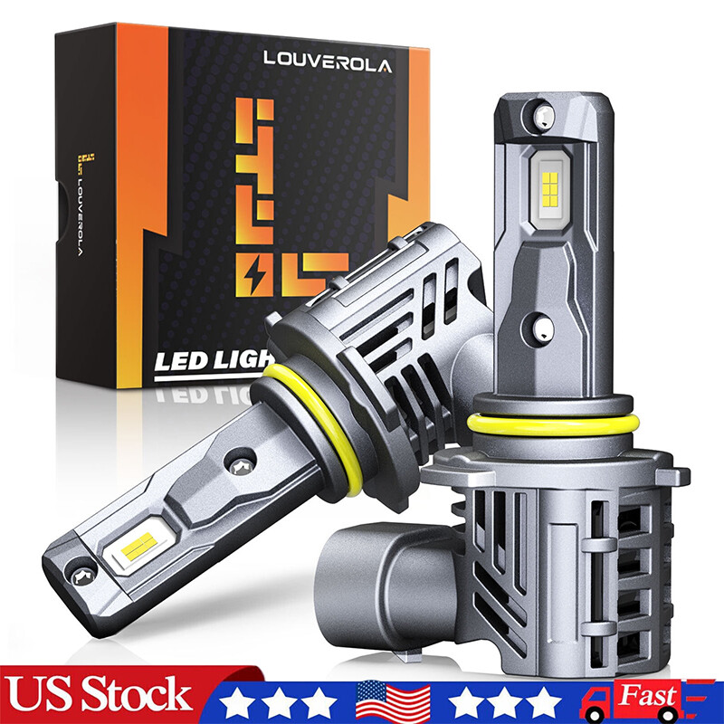 2PCS 9006 LED Headlight Bulbs Conversion Kit 30000LM Super Focused Beam 6500K US