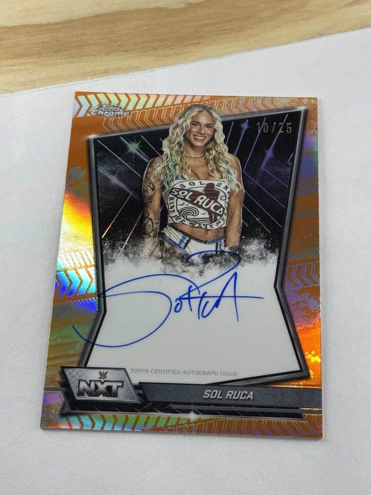 2026 Topps Chrome WWE SOL RUCA Orange Refractor Auto /25 NXT Autograph  SSP