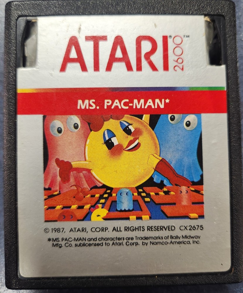 Atari 2600- MS PAC MAN Cartridge Only, Untested- Vintage