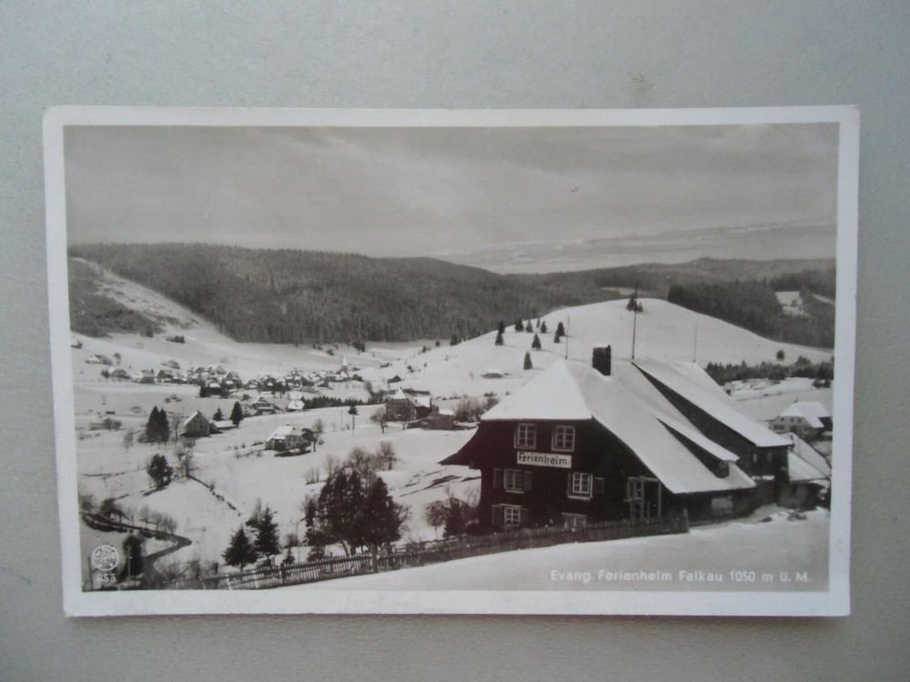 Postcard Evang. Holiday Home Falkau 1942? Black Forest