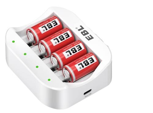 Rechargeable 3.7v EBL CR2 400mAh Batteries + CR2 4-Port Chargers/Pick Combo! 12z