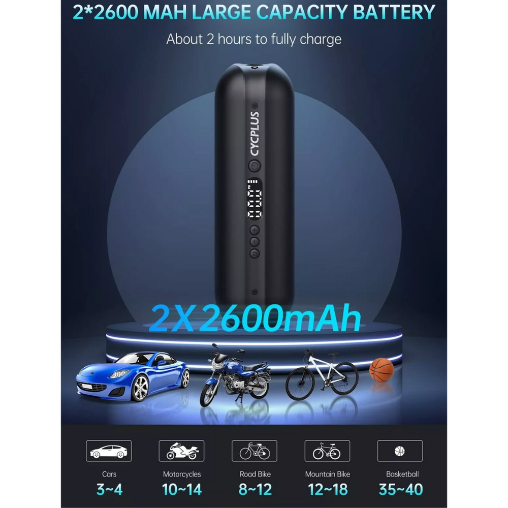 Portable Electric Air Compressor for Bicycle Car Tires Max Inflator