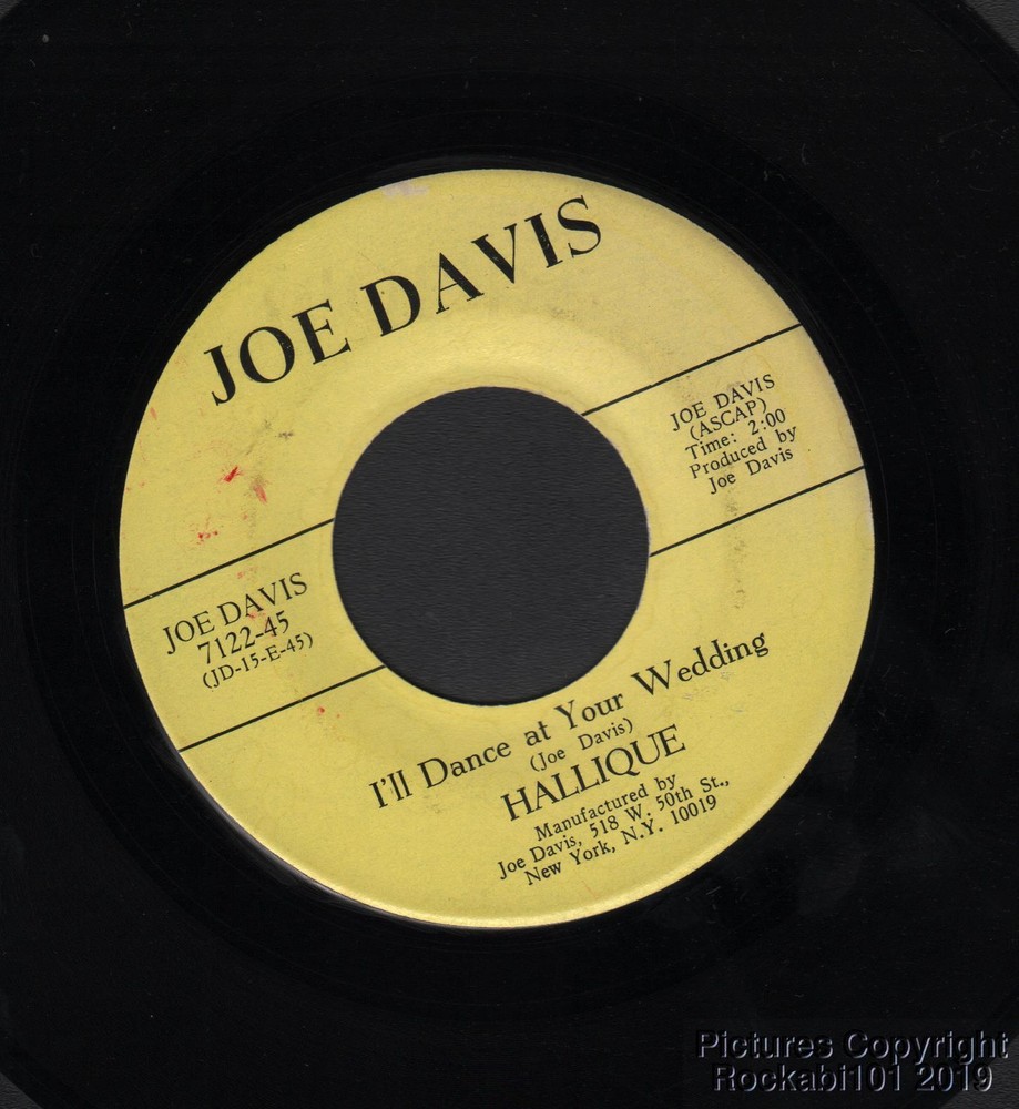 Hear 1966 Hallique R&B M- 45 - I'll Dance at Your Wedding b/w Truthfully