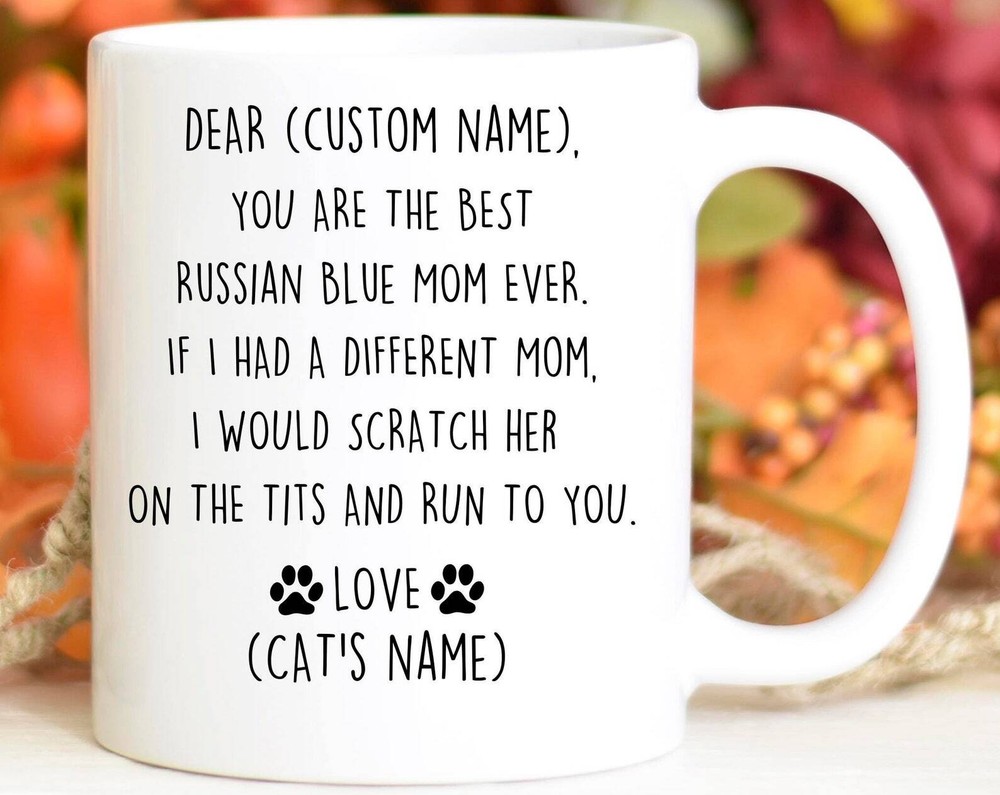 Russian Blue Cat Mom Birthday Gift Russian Blue Mom Christmas Gift Blue Cat Mom