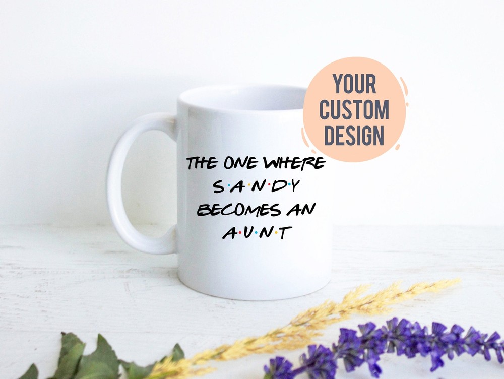 Personalized Aunt Mug Gift New Aunt Gift Baby Announcement Best Auntie Gift