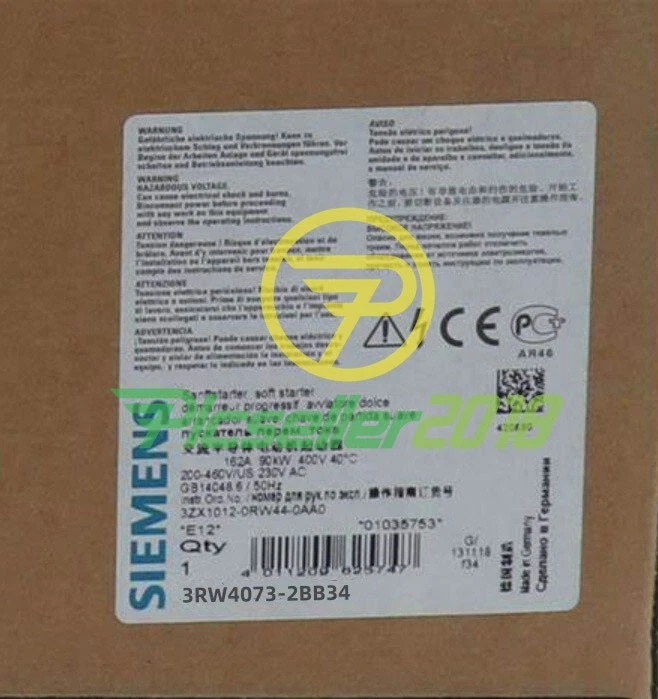 3RW4073-2BB34 NEW SIEMENS 3RW40732BB34 SIRIUS Soft Starter 132 kW 3RW4073-2BB34