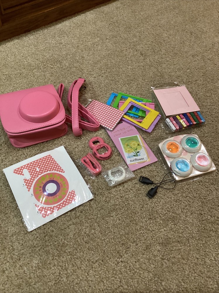 Fuji Instax Mini 9 Pink Instant Camera Case with Accessories