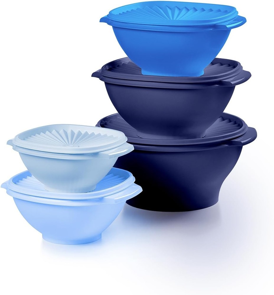 Heritage Collection New 10 Piece Food Storage Container Set in Vintage Blue