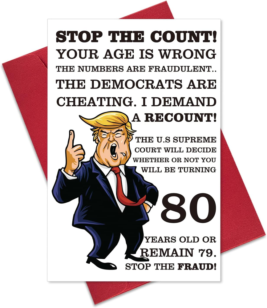 Funny 80Th Birthday Card, Hilarious 80 Years Old Birthday Card Gift for Friends