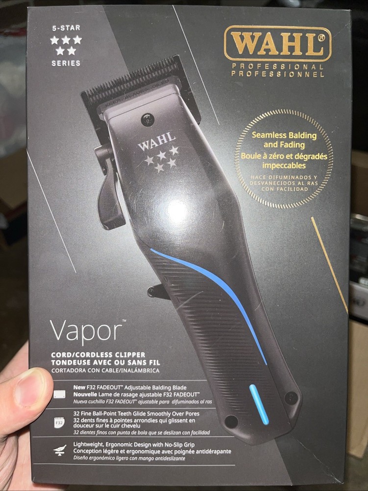 Wahl #3026480 Vapor Cordless Clipper With F32 FadeOut Blade NEW