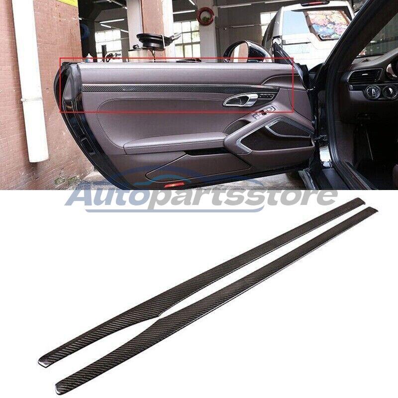 Carbon Inner Door Panel Trim Strips For 718 911 Porsche Boxster Cayman GT3 Turbo