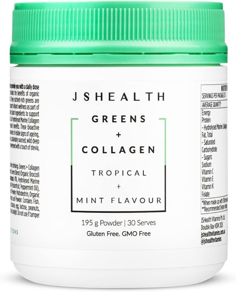 JSHealth Super Greens Powder - Greens & Collagen Powder - Superfood Powder