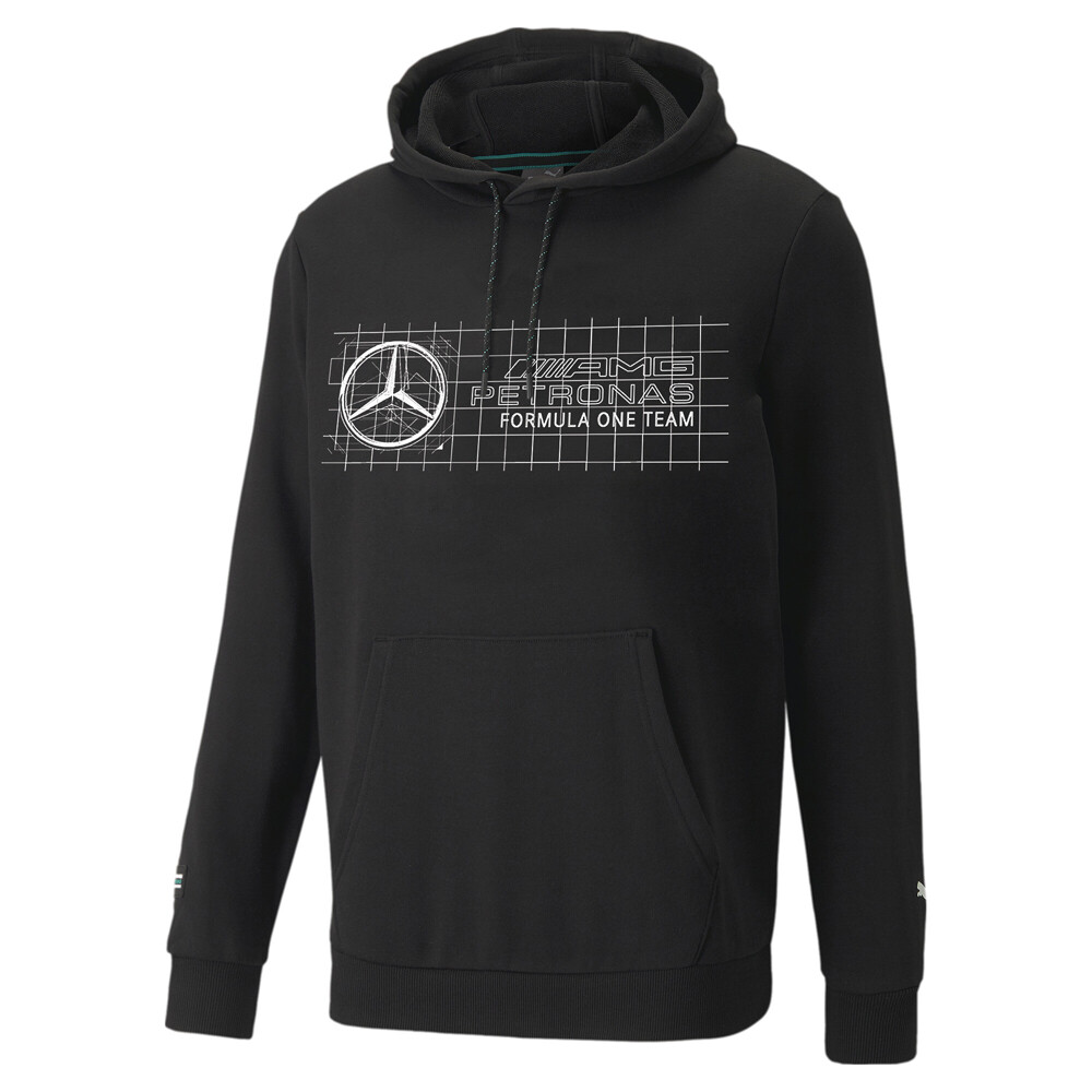 Puma Mapf1 Logo Pullover Hoodie Mens Black Casual Outerwear 53511801