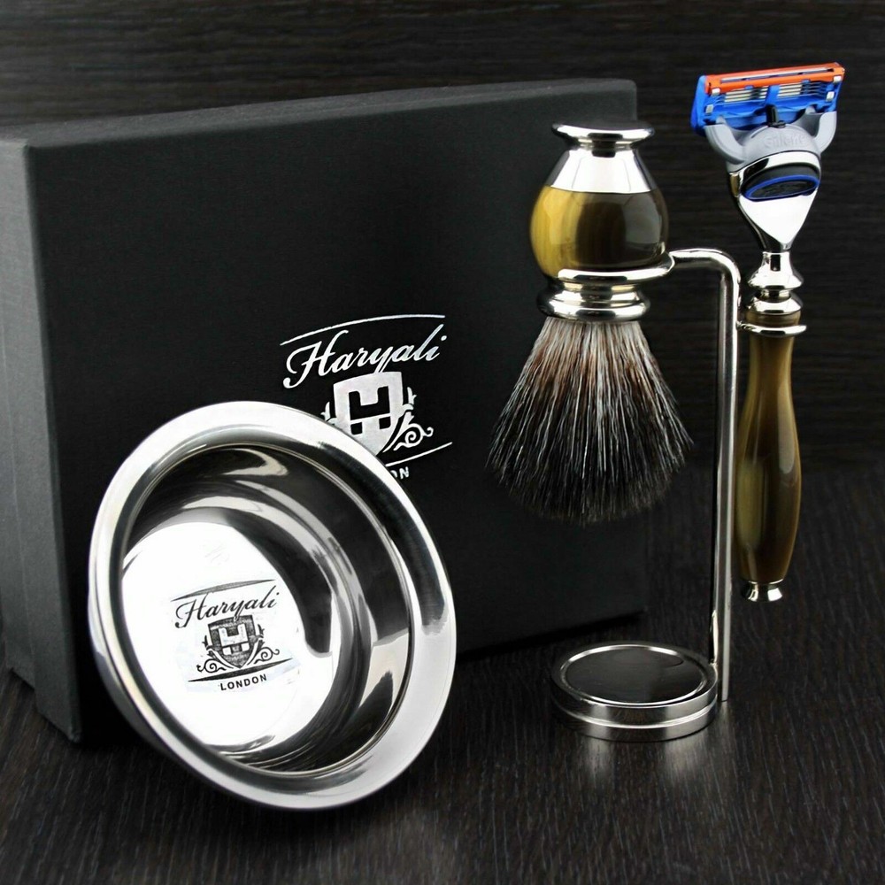 Fathers Day Gift Shaving Kit With 5 Edge Razor, Synthetic H/Brush etc-image