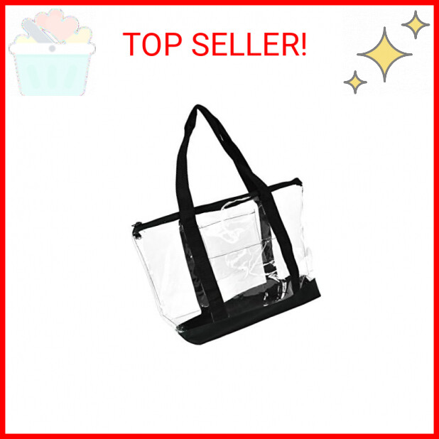 DALIX Clear Security Work Tote Shoulder Bag for Women Shopping Handbag