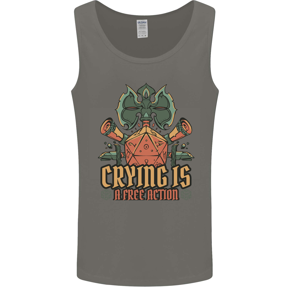 RPG Role Playing Games Crying Free Action Mens Vest Tank Top