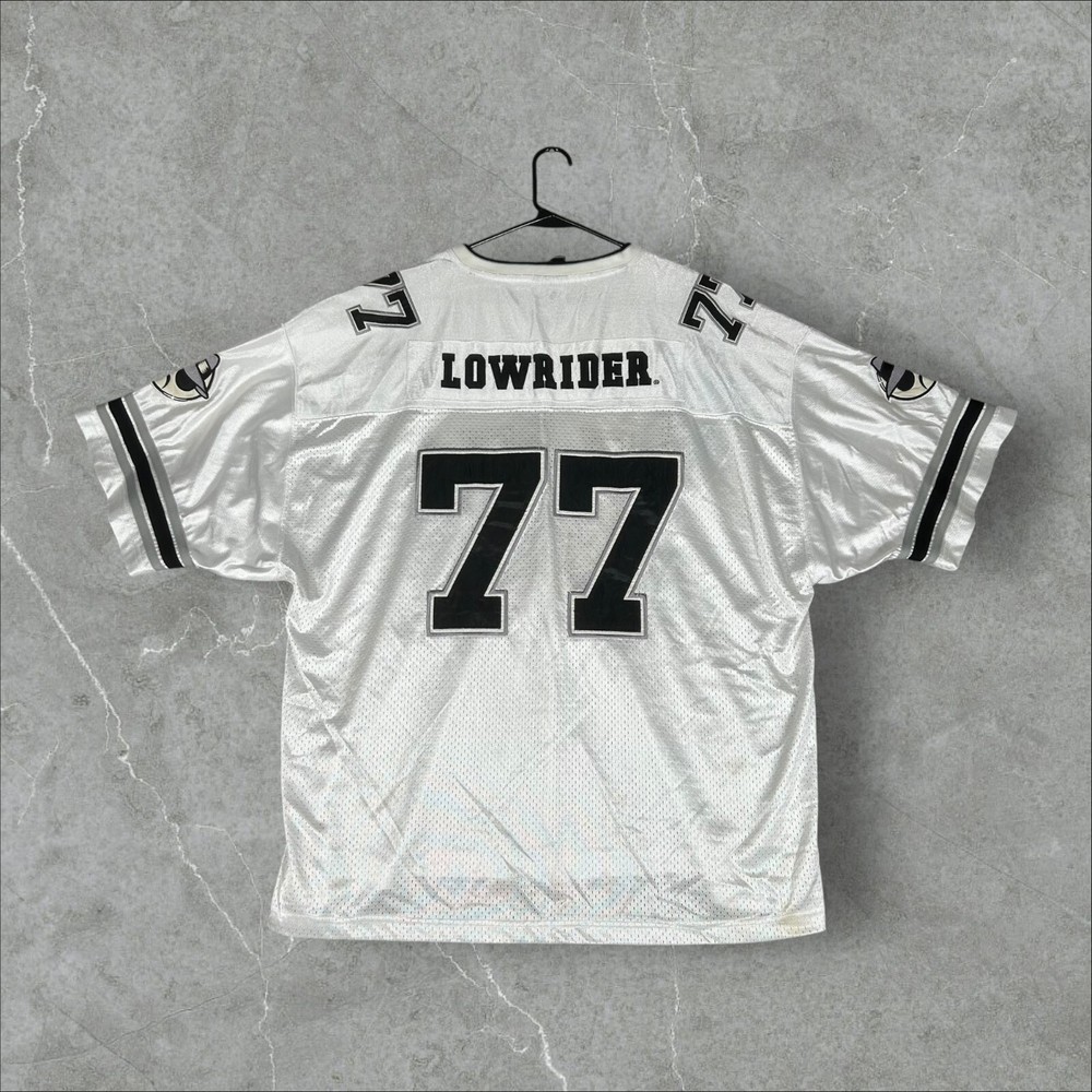 Vintage Lowrider #77 Jersey Mens 2XL White Chicano LA Impala Raiders SIGNED