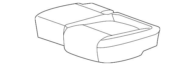 Genuine GM Medium Titanium Rear Driver Side Seat Cushion Cover 95083363