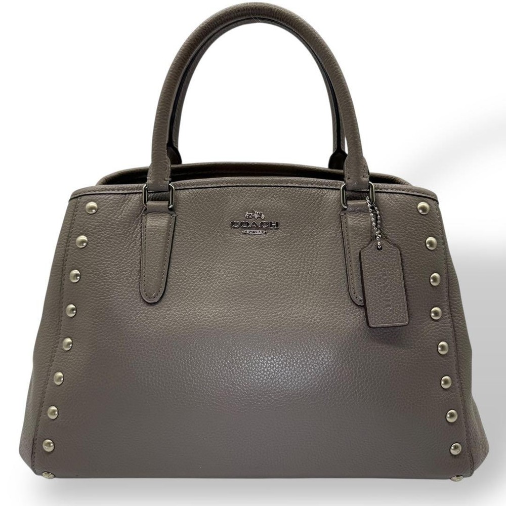 Coach Leather Gray Tote Bag Authentic G06162348